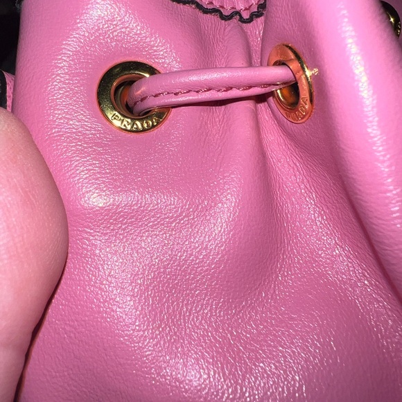 Prada Pink Leather Bucket Bag - Picture 5 of 11